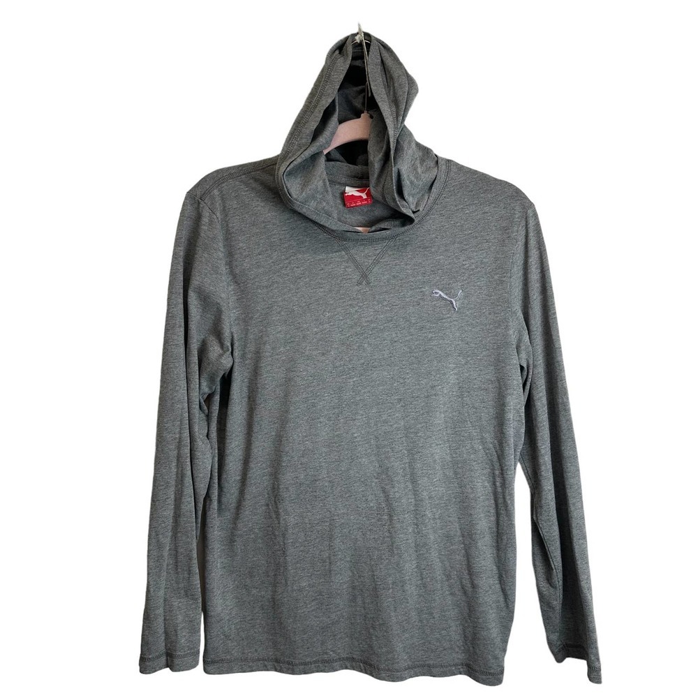 Puma Hooded Lightweight Tee Jacket Mens sz.‎ SMALL Gray Sport Lifestyle